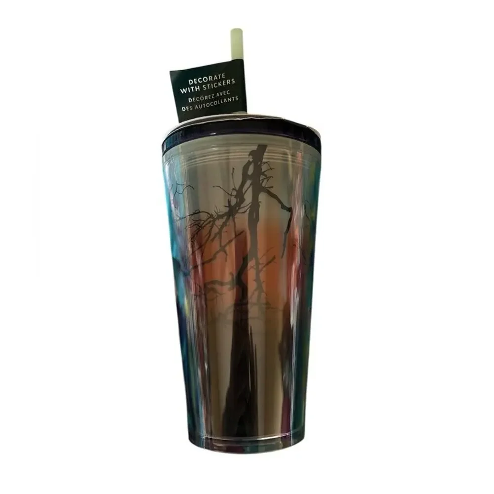 NEW Starbucks Fall 2022 Glow in the Dark Ravens Perch Tumbler 16oz w/ Stickers